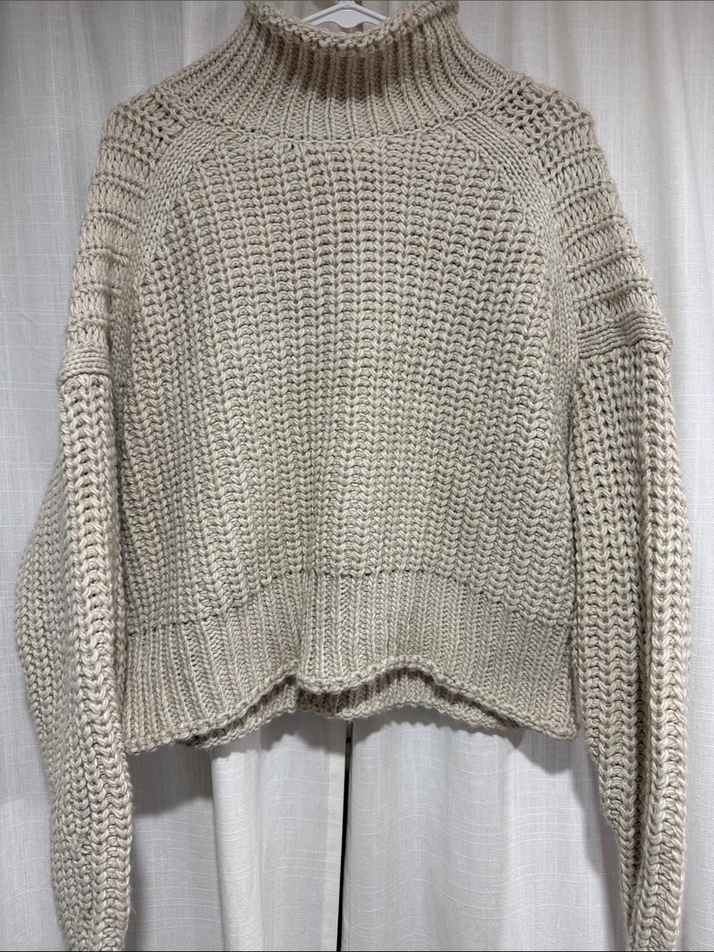 H&M Chunky Cream Turtleneck Sweater